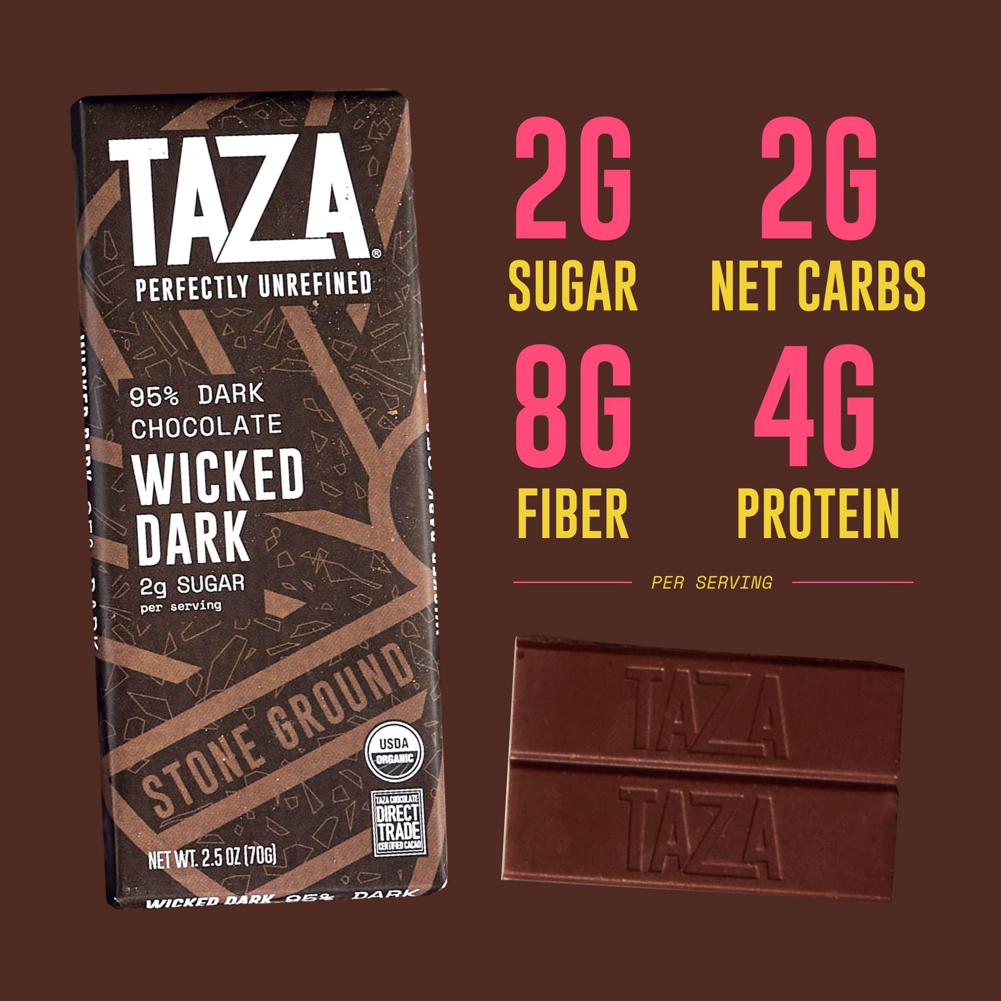 Taza Chocolate Wicked Dark Amaze Bar 95% gift set ready for sharing