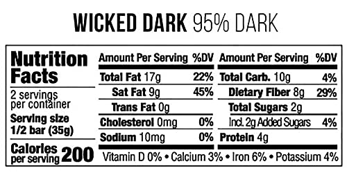 Taza Chocolate Wicked Dark Amaze Bar 95% packaging shows premium gift-ready design
