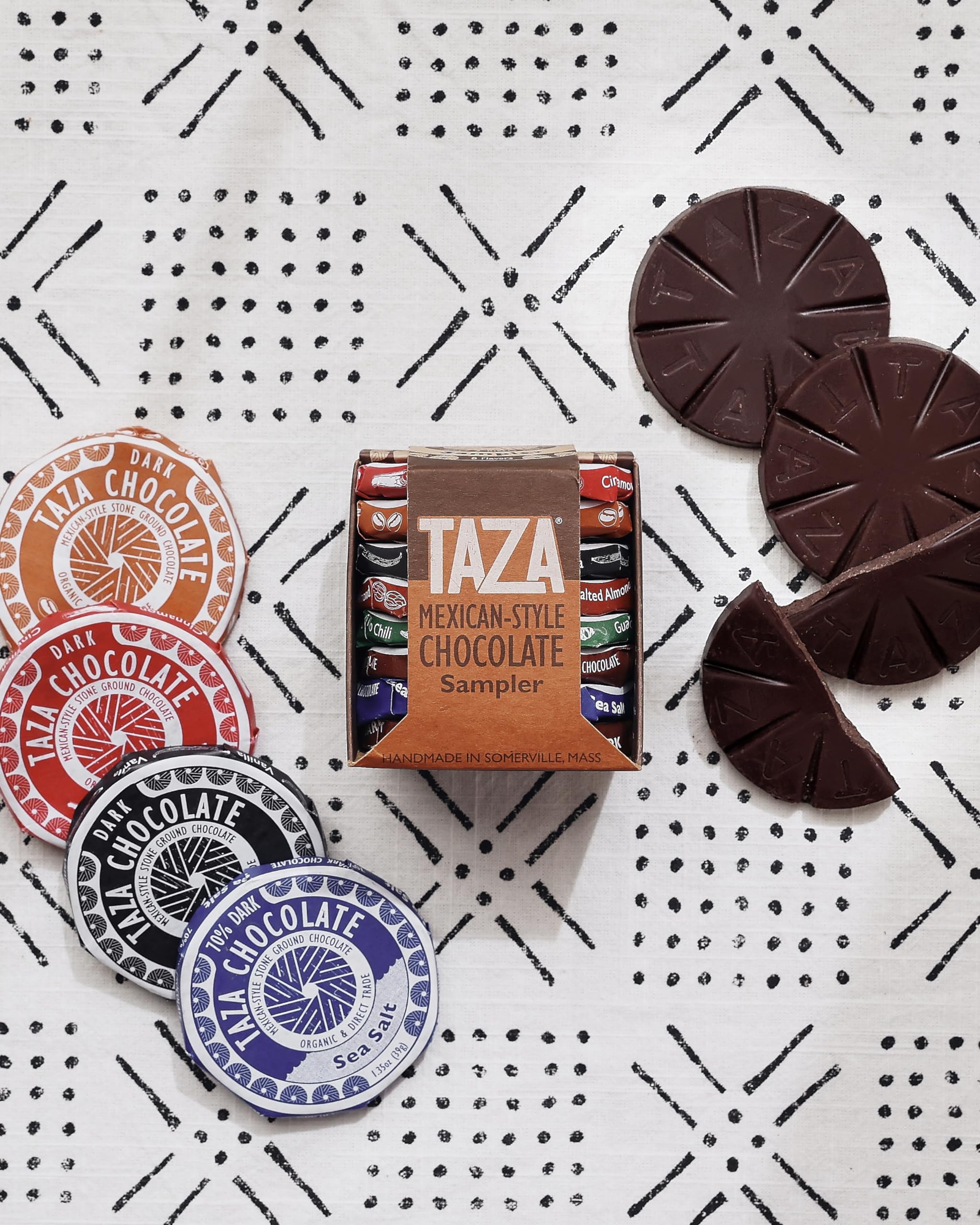 Flavor lineup includes Cacao Puro and Guajillo Chili for bold tasting