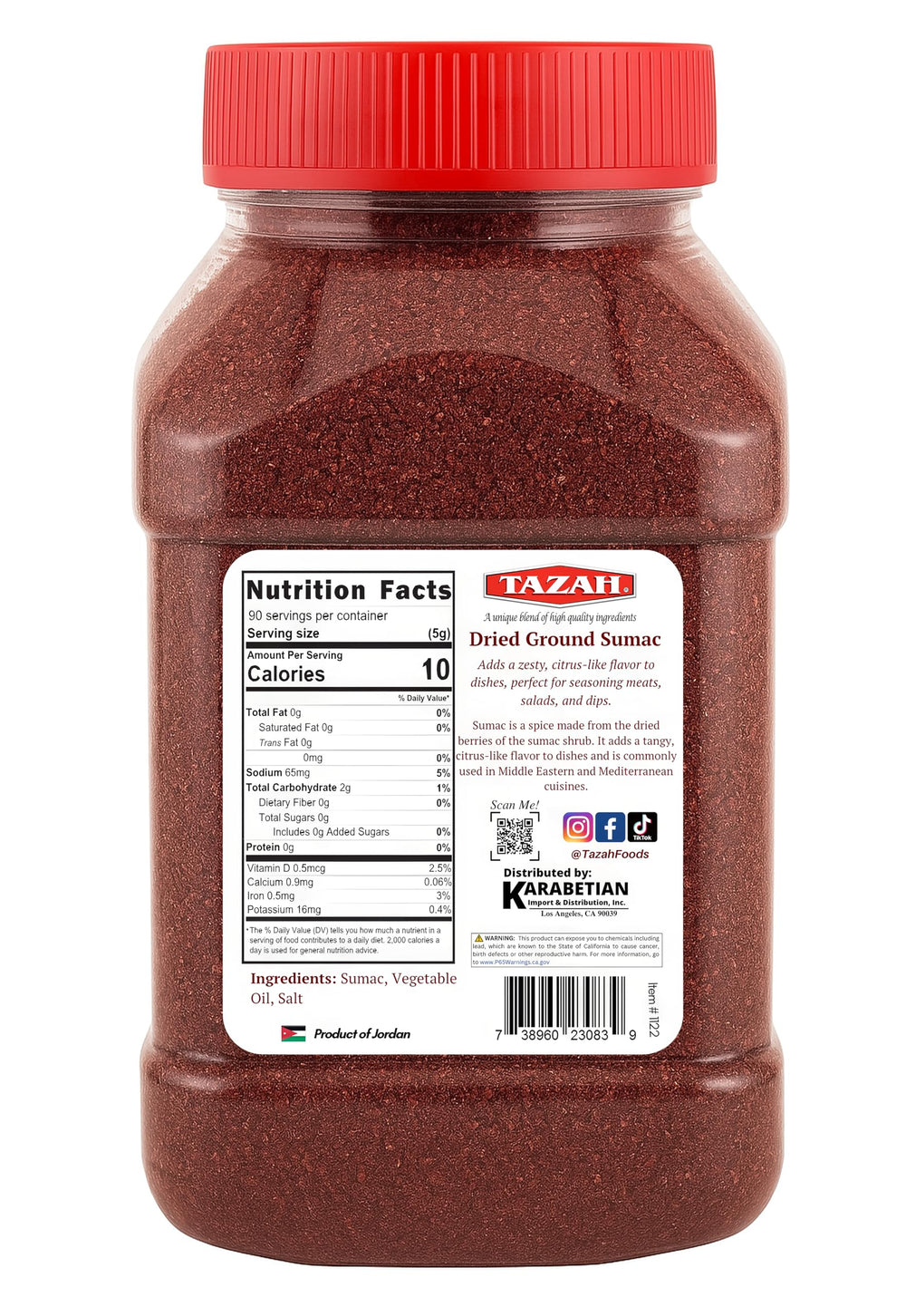 Pouring Tazah Sumac Spice over roasted vegetables for citrusy depth.