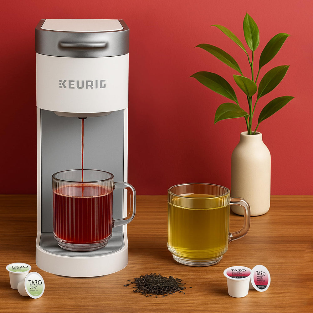 TAZO Awake English Breakfast Tea K-Cups note highlighting Darjeeling influence