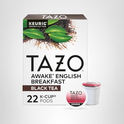 TAZO Awake English Breakfast Tea K-Cups closeup showing individual pods