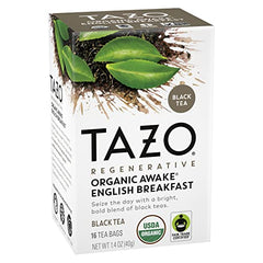 TAZO Bold black tea steep aroma ready to energize your day.
