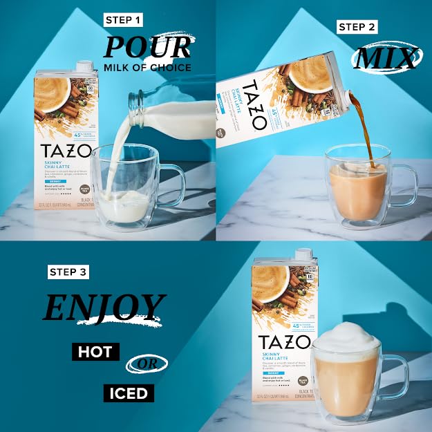 Chai latte with steamed milk using TAZO concentrate aroma