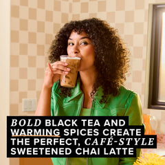 Iced chai with TAZO concentrate refreshing afternoon beverage