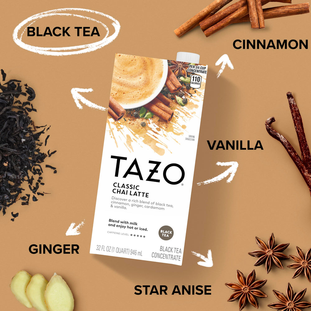 TAZO spice blend close-up with cinnamon ginger and vanilla aroma