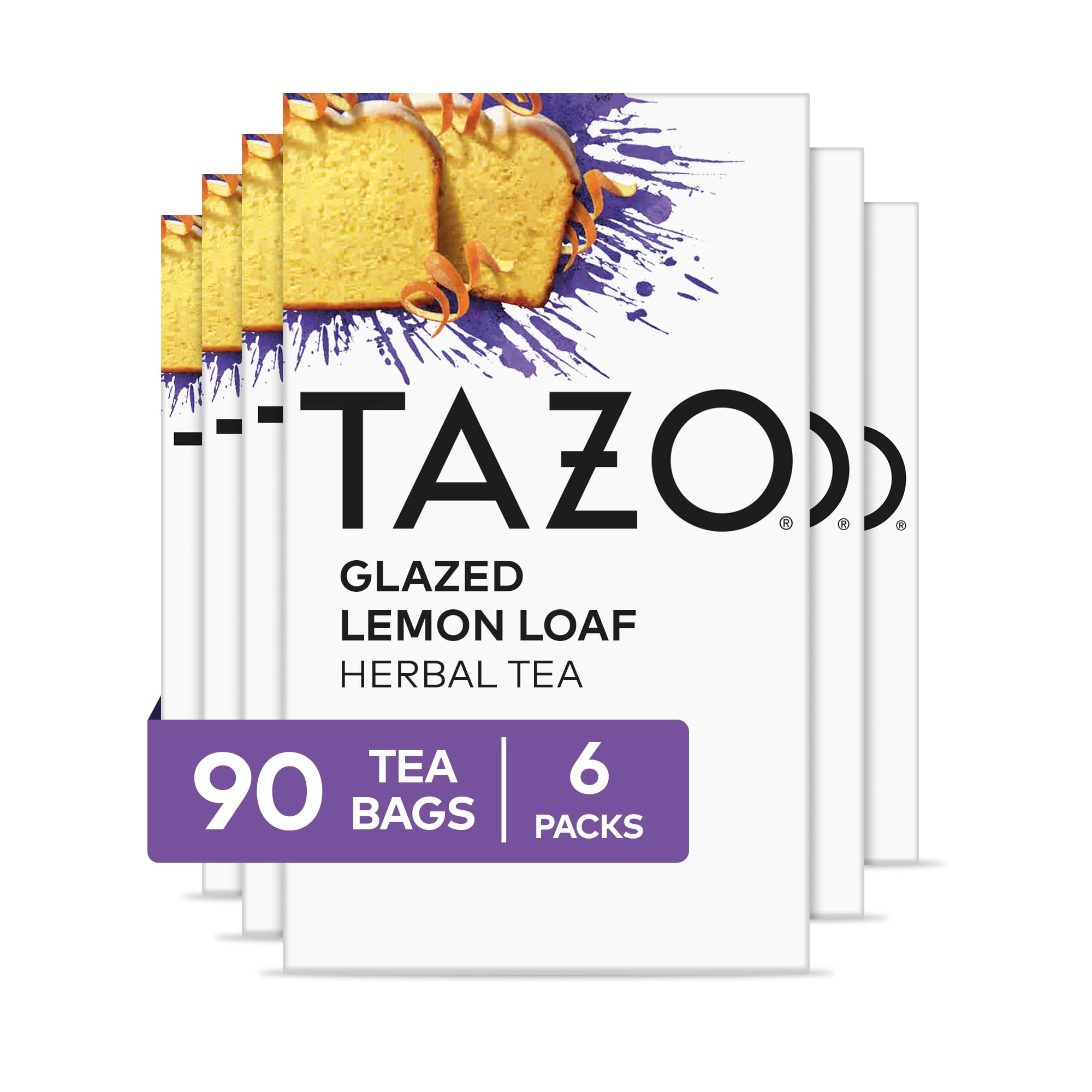 TAZO Glazed Lemon Loaf tea bag with lemon glaze aroma for a cozy cup.
