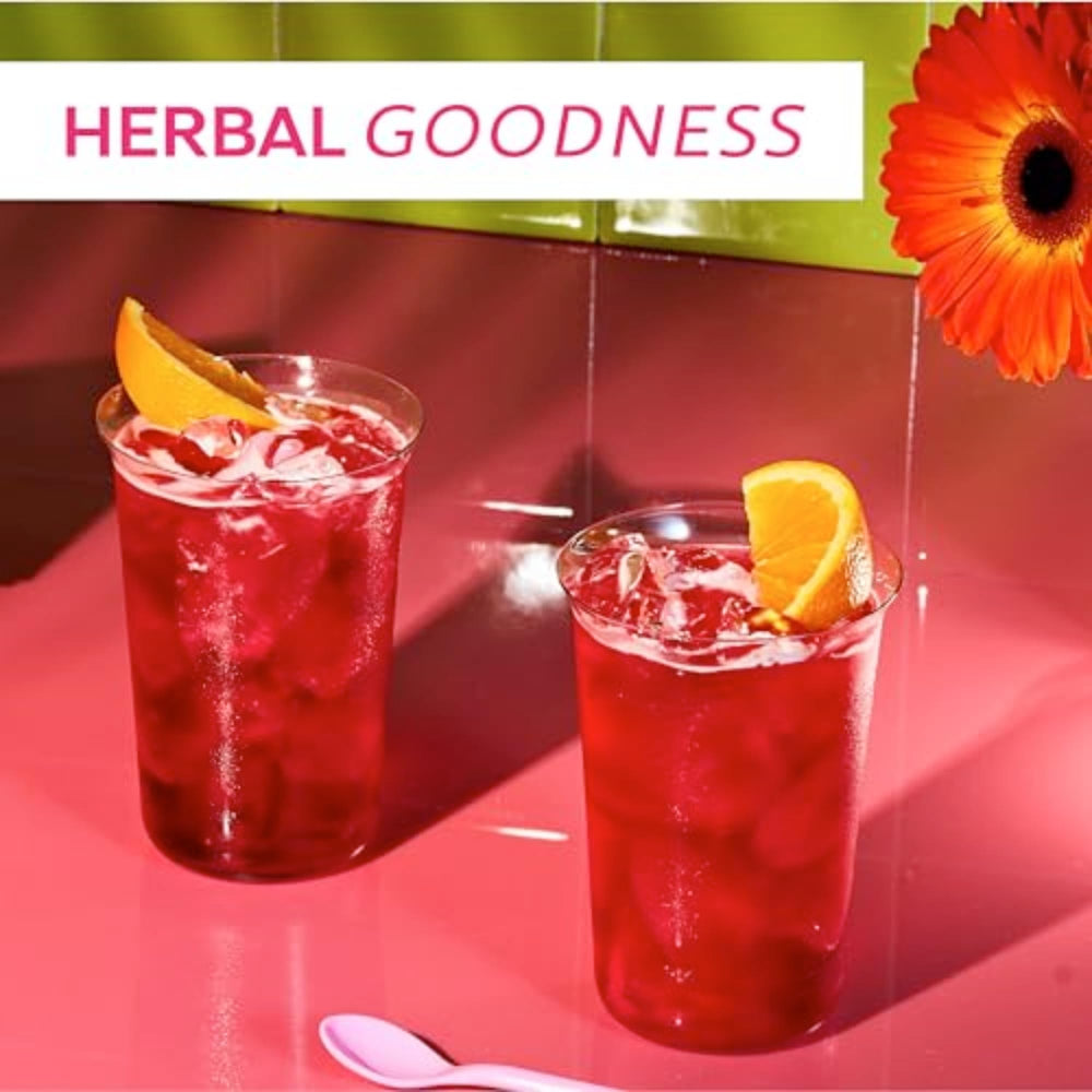 TAZO Iced Passion label close-up hints pre-sweetened convenience.
