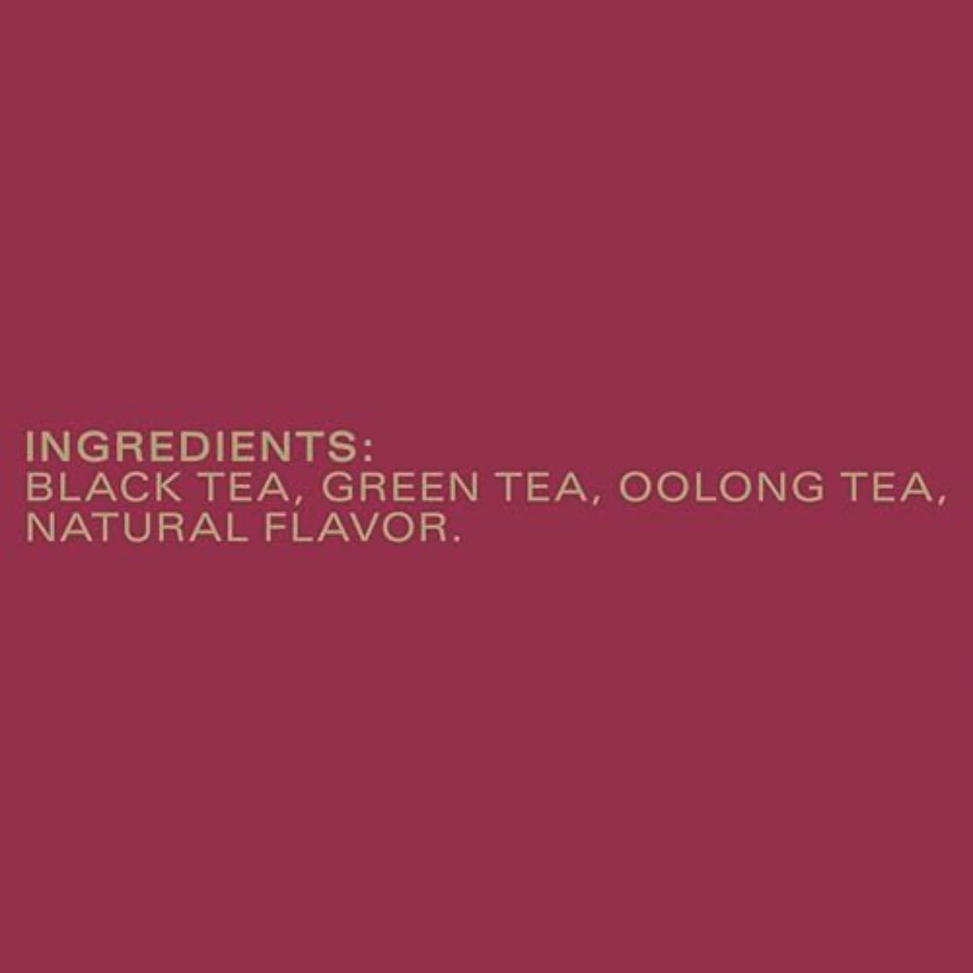 TAZO Joy blend tea bags in pack showcasing black, oolong, and green blend.