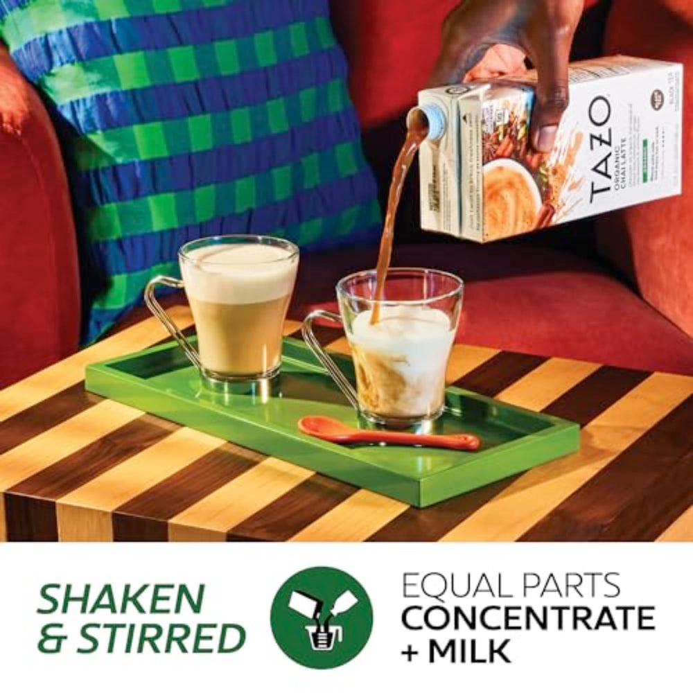 Hot serving: TAZO Organic Chai Latte concentrate makes a warm cup in minutes.
