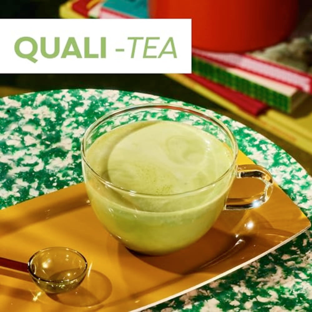 Two cartons of TAZO Green Tea Matcha Latte concentrate.