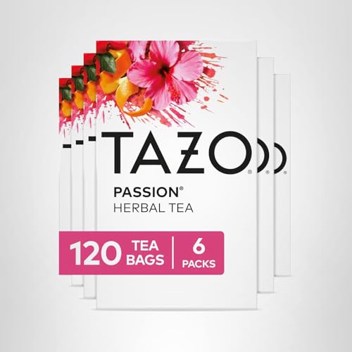 Garnished glass with TAZO Passion Herbal Tea and fresh fruit ideas.