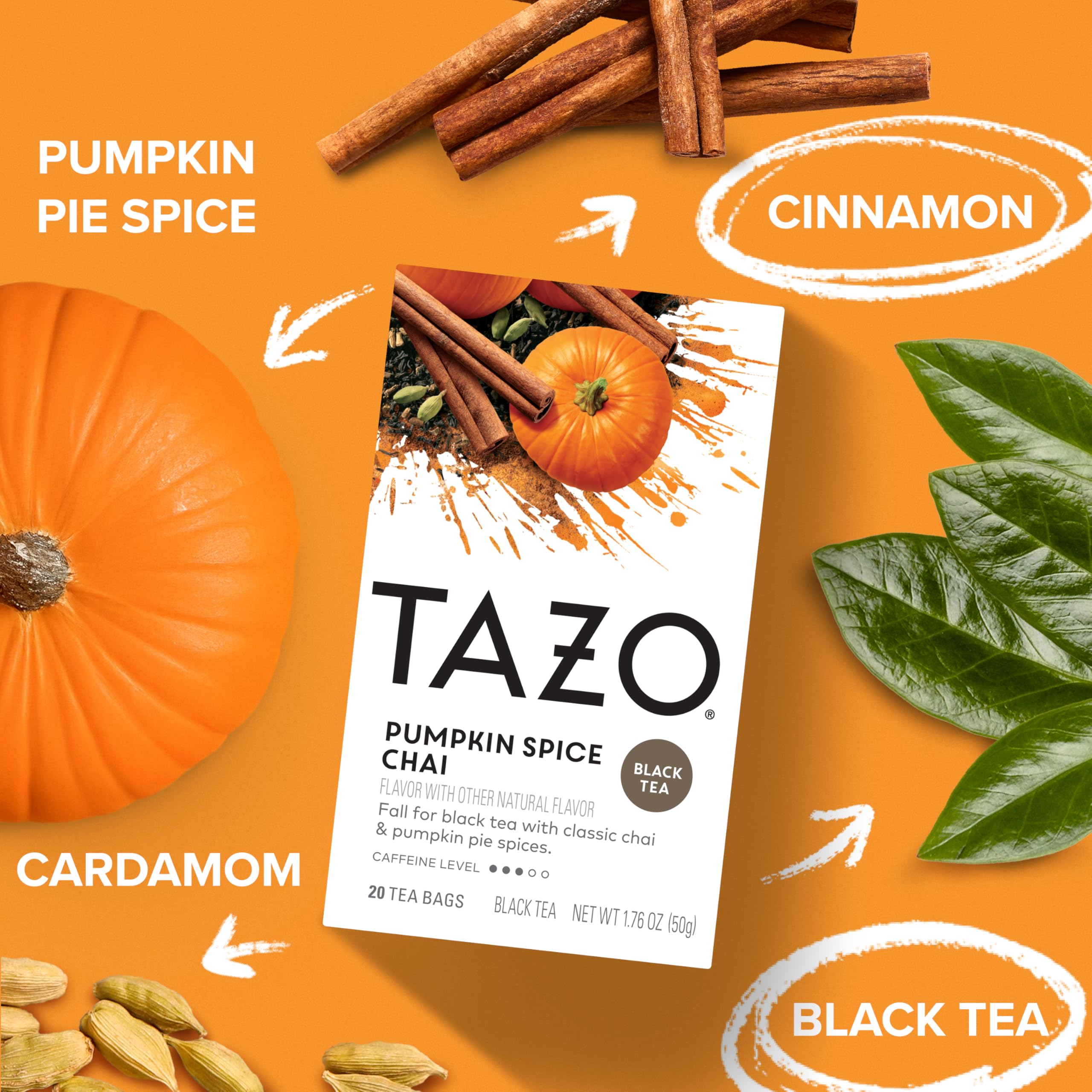 Steeping TAZO Pumpkin Spice Chai yields a warm inviting aroma
