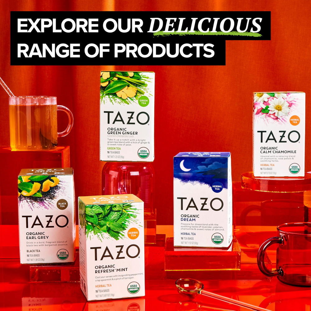 Six-pack carton of TAZO Green Ginger tea bags
