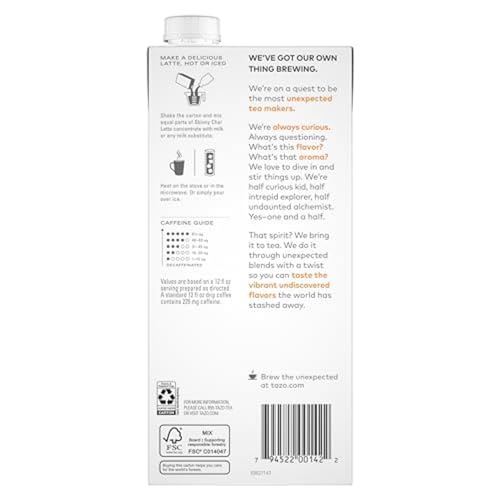 Hot cup of TAZO Skinny Chai Latte concentrate