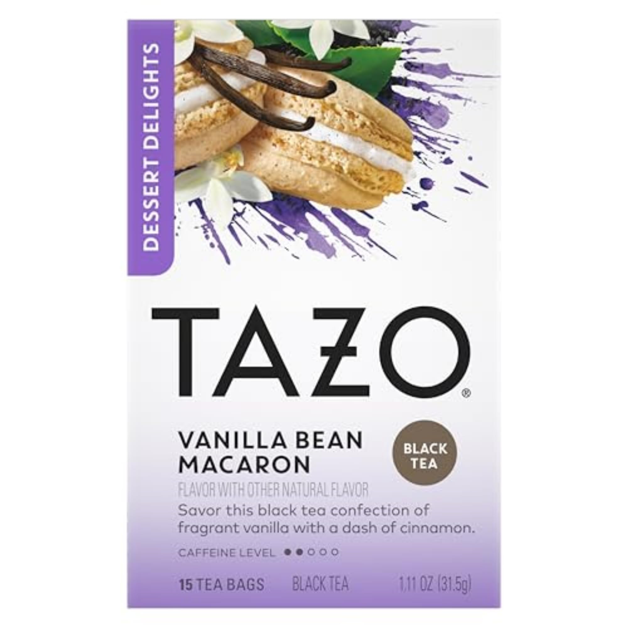 TAZO tea bag in cup steeping for a rich brew.
