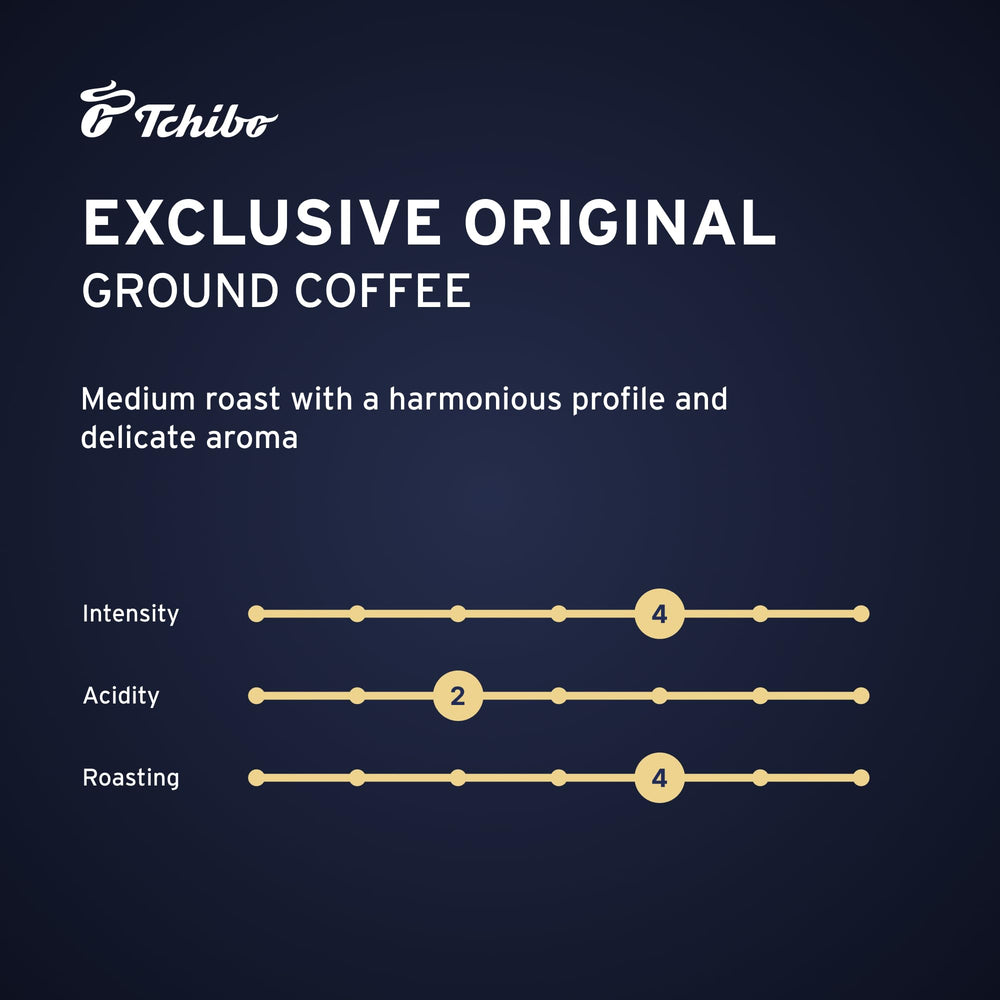 Tchibo Exclusive vacuum-sealed packs preserve freshness and flavor.