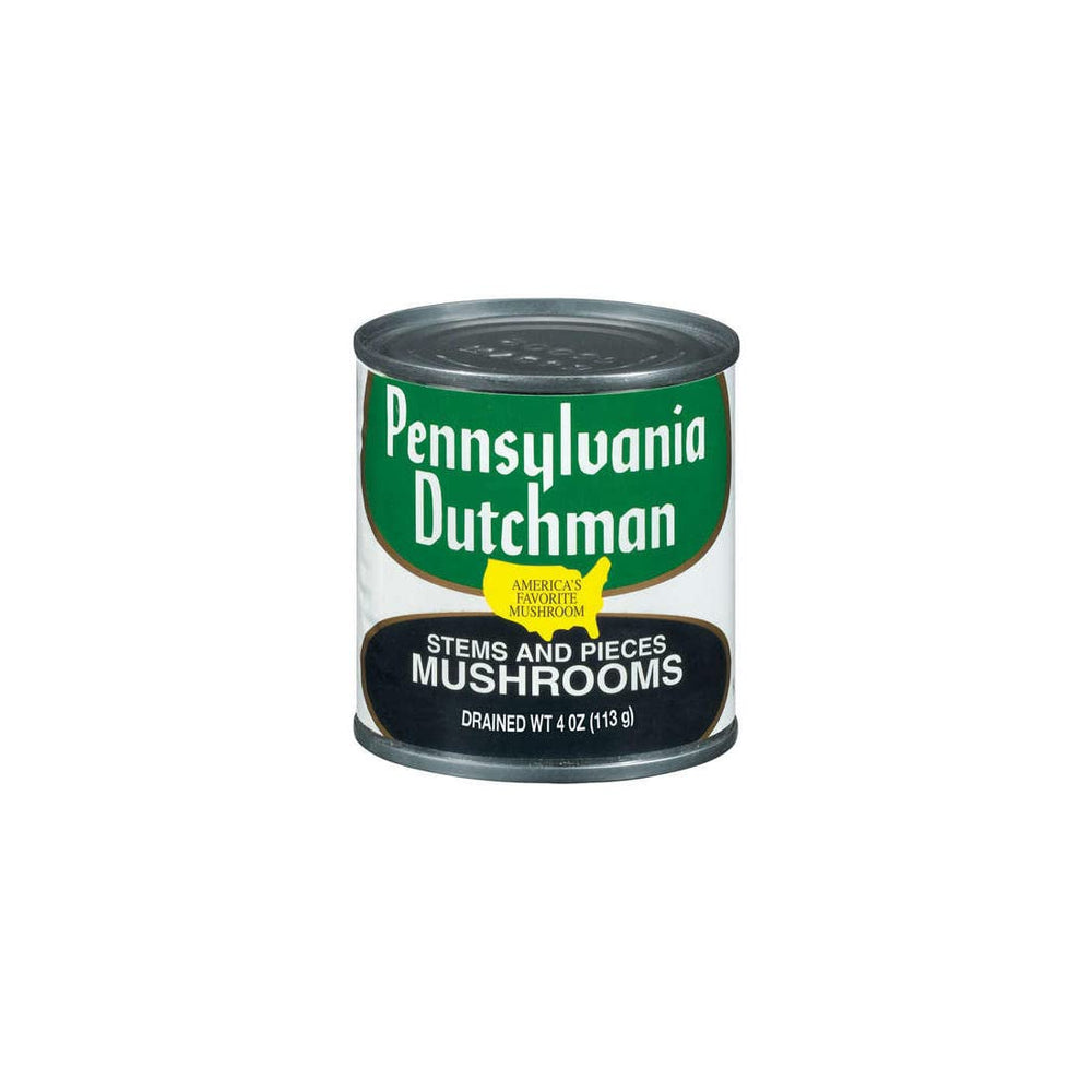 Tcllka Mushrooms Stems and Pieces front view in a 4 oz pack of 12 for quick cooking