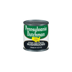 Tcllka Mushrooms Stems and Pieces front view in a 4 oz pack of 12 for quick cooking