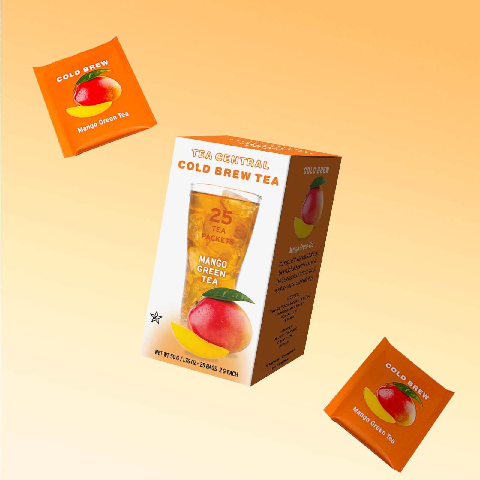 Tea Central Mango Green Tea sourced sustainably for eco-conscious sippers.