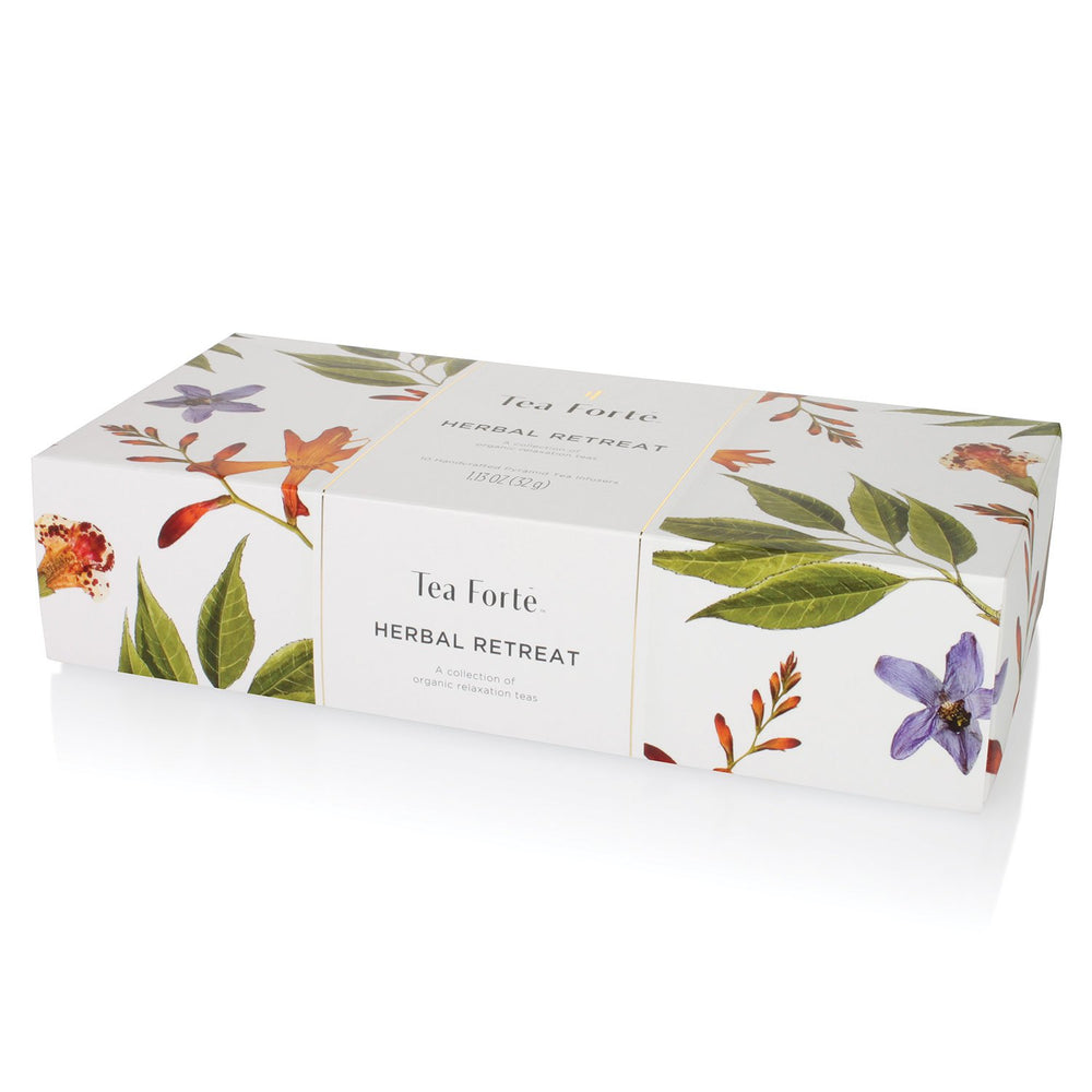 Tea Forte blueberry merlot pyramid infusion with rich fruity notes