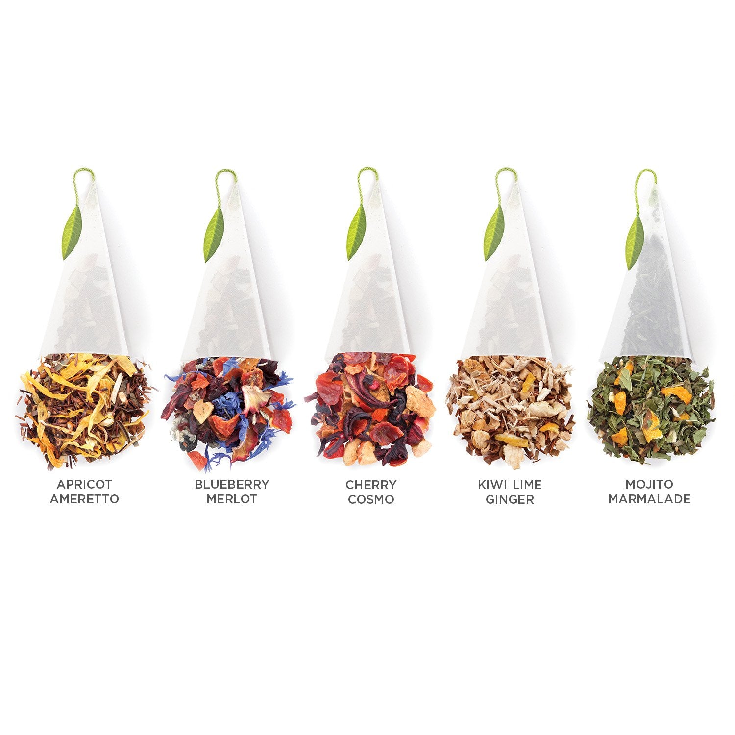 Tea Forte kiwi ginger lime pyramid infusion with zingy citrus aroma