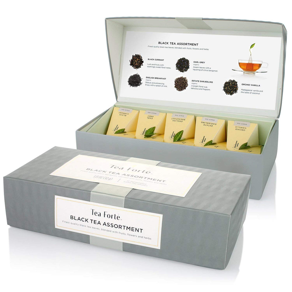 Tea Forte premium petite presentation box packaging ideal for gifting.