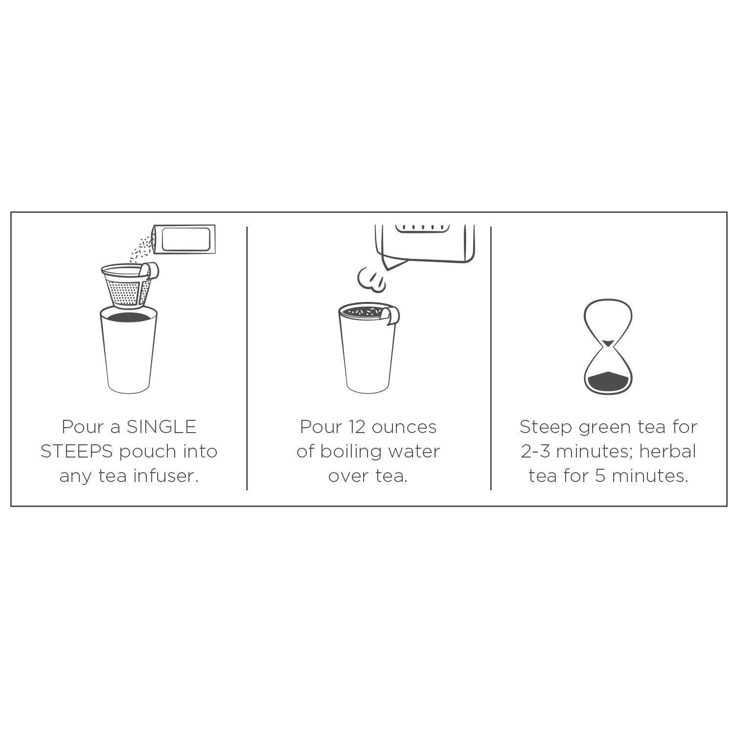 Tea Forte Single Steeps cup pour for easy on-the-go brewing.