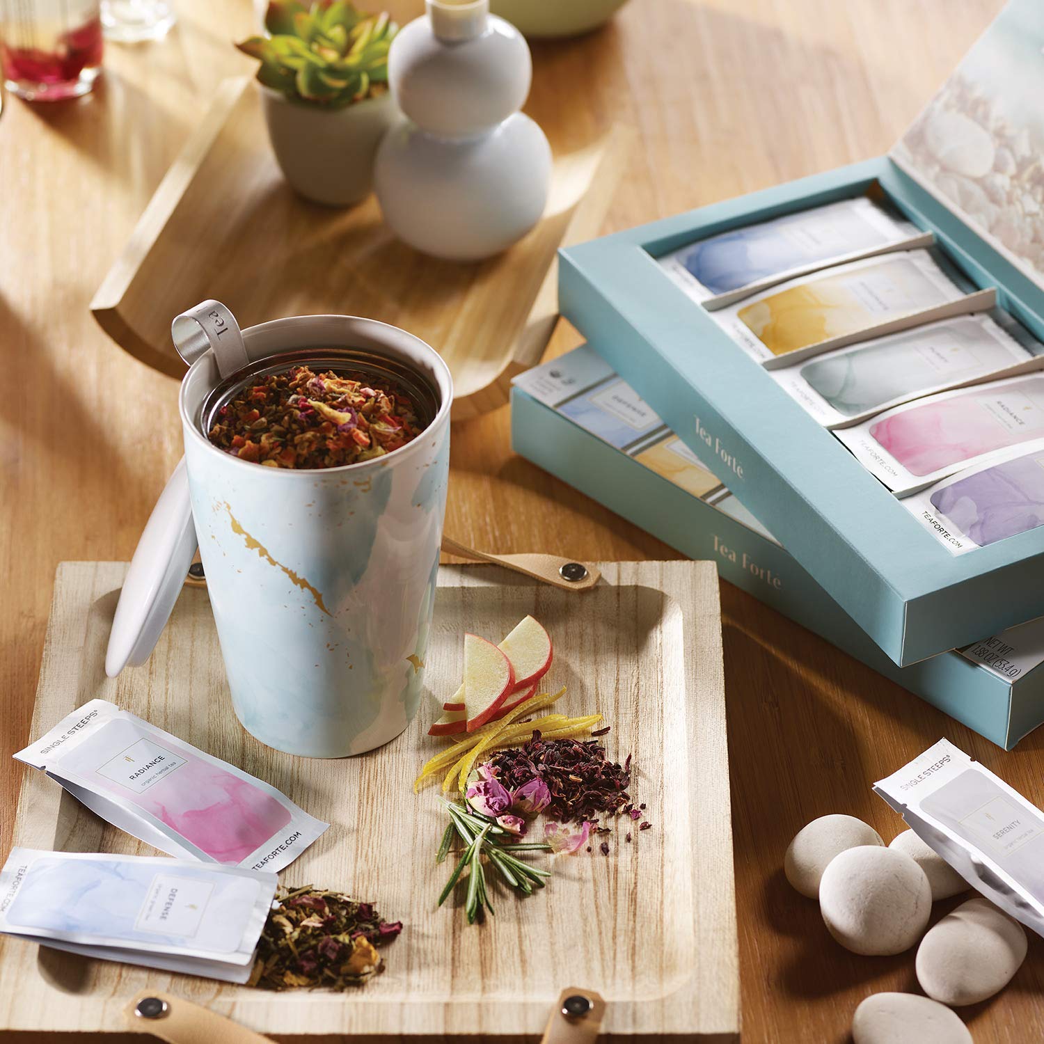 Tea Forte infuser basket ready to steep your favorite blend.