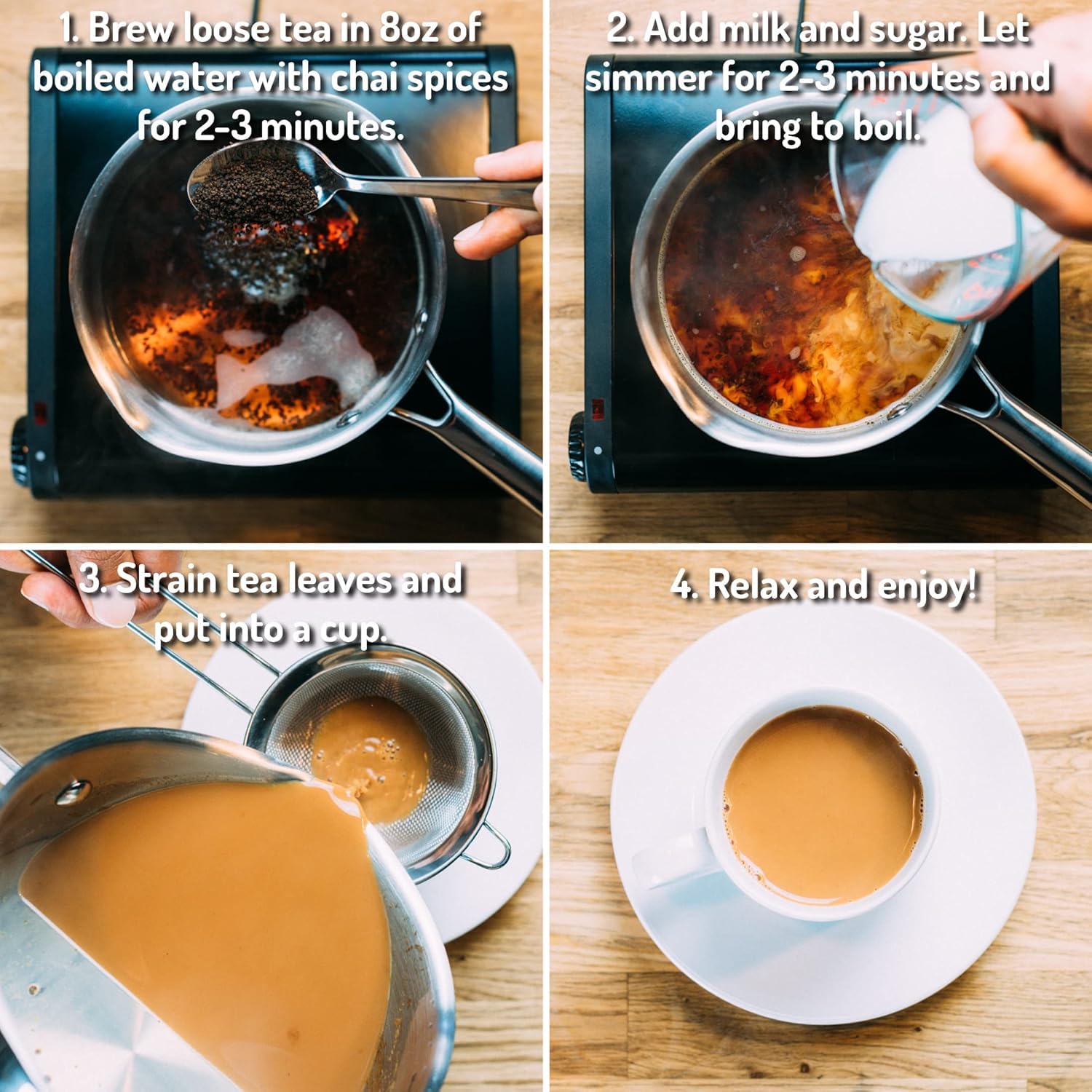 Tea India loose leaf tea infuser brewing an aromatic cup