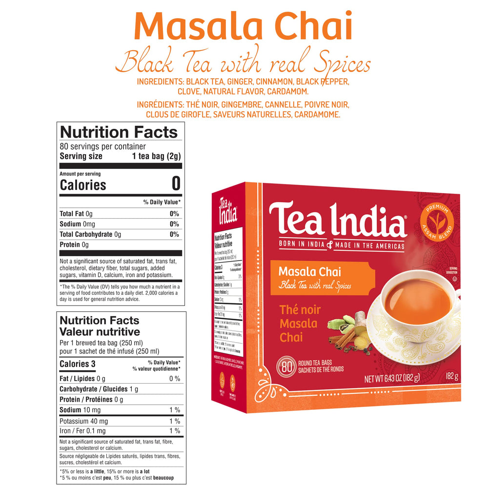 Tea India Masala Chai steeping in a mug reveals bold, full-bodied flavor