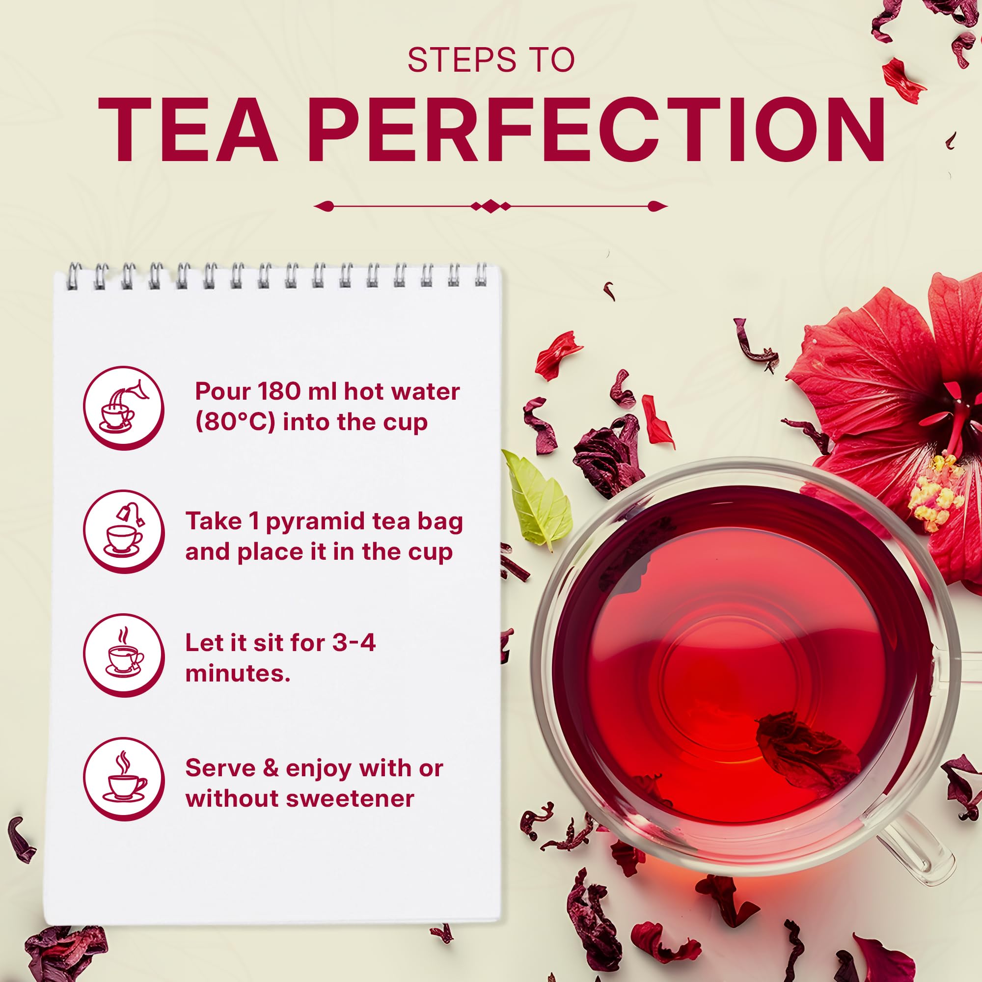 Tea Leaf & Co. brewed green tea in a glass highlighting clarity.