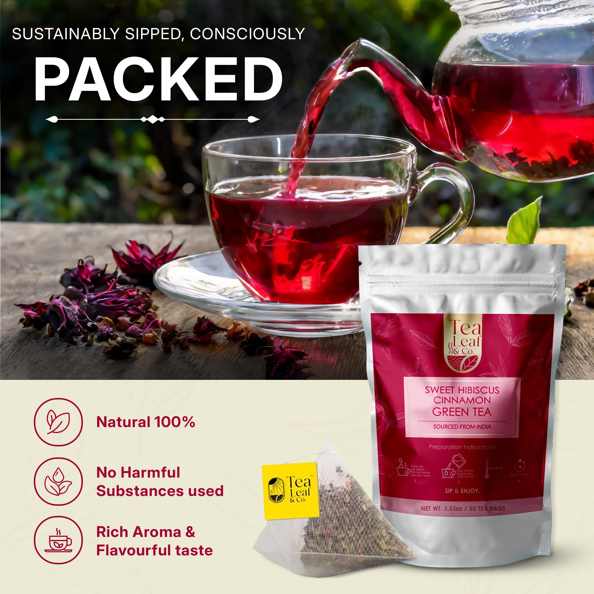 Tea Leaf & Co. cinnamon sticks and cloves for warm spice notes.