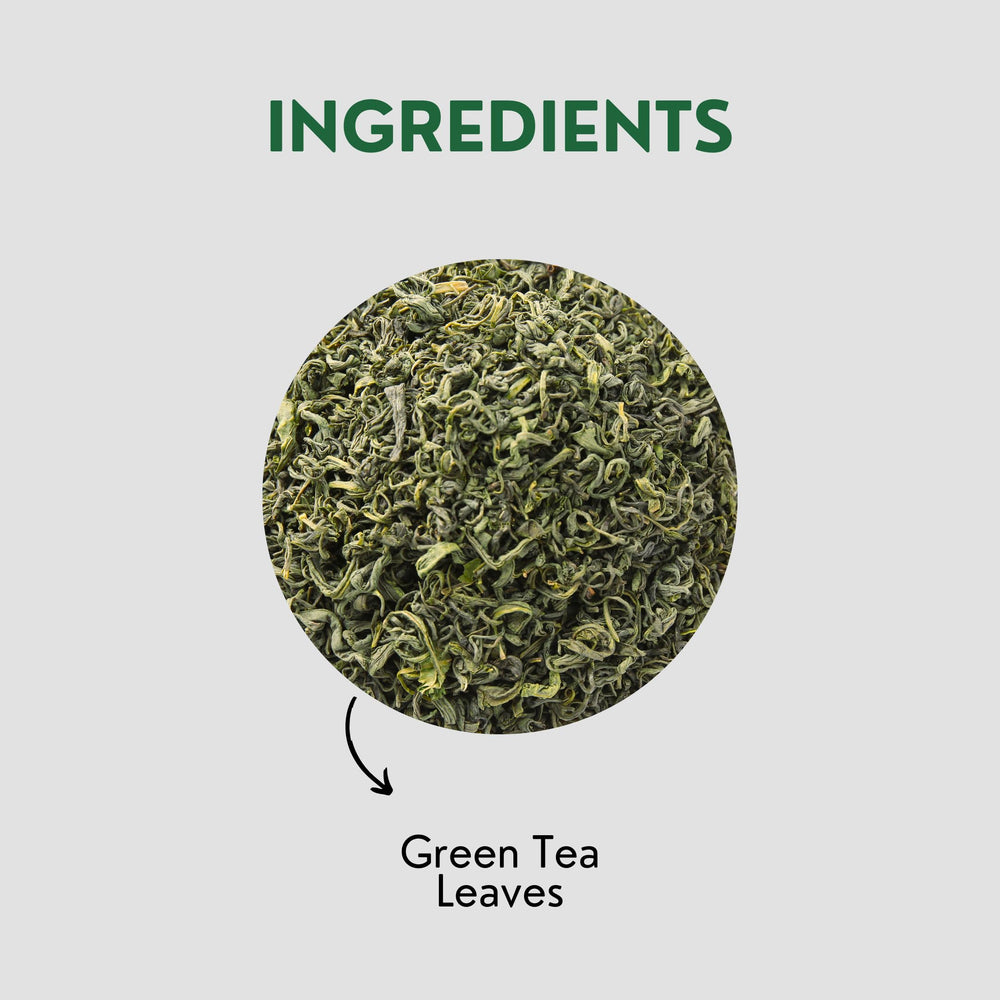 Tea Leaf & Co green tea cup brew showing inviting aroma for a relaxing break