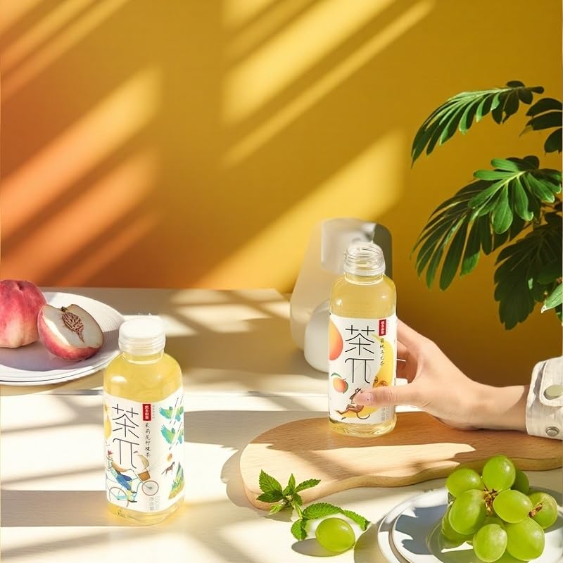 Tea PI translucent bottle design showcases minimalist eco packaging.