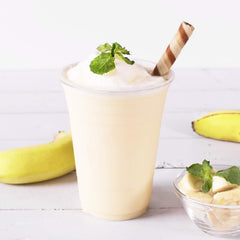 Open bag with scoop ready for smoothies