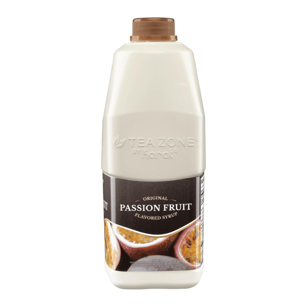 Tea Zone Passion Fruit Syrup ingredient list includes stabilizers and flavor.
