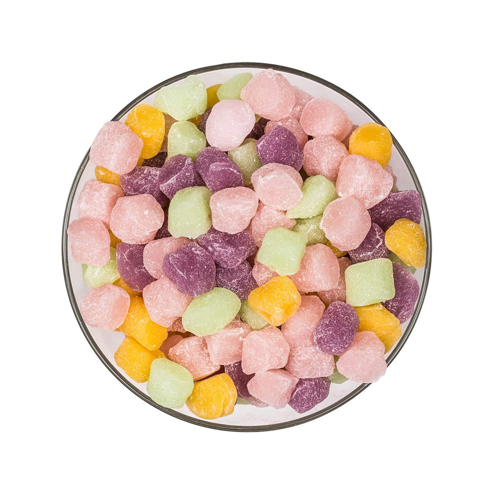 TEA ZONE Rainbow Mini Mochi Bag open view shows color variety and non-sticky pieces.