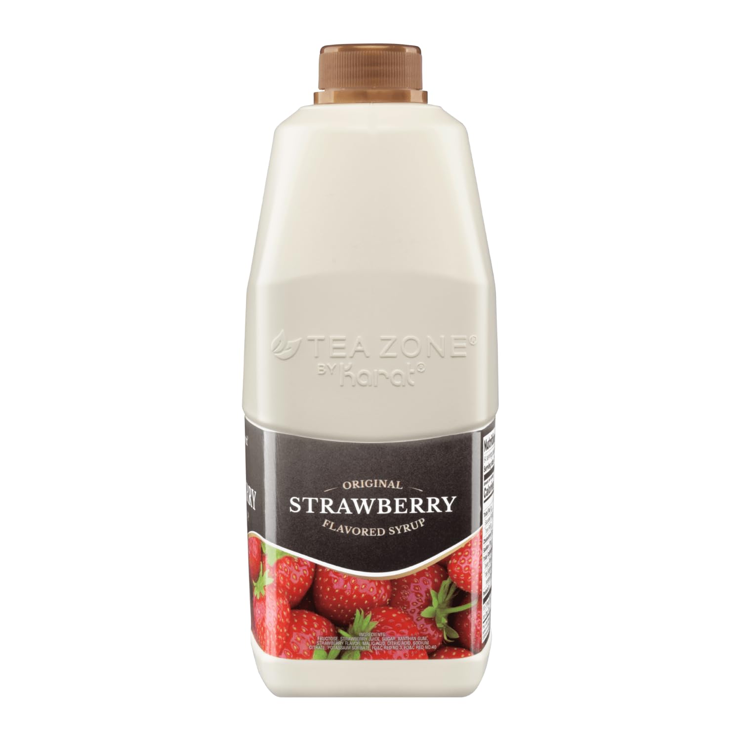 Tea Zone syrup poured into a drink for flavor boost.
