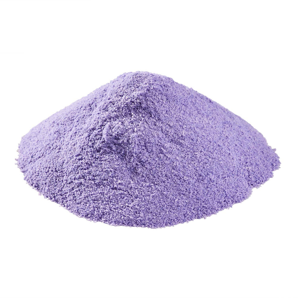 TEA ZONE taro powder creates striking purple beverages.