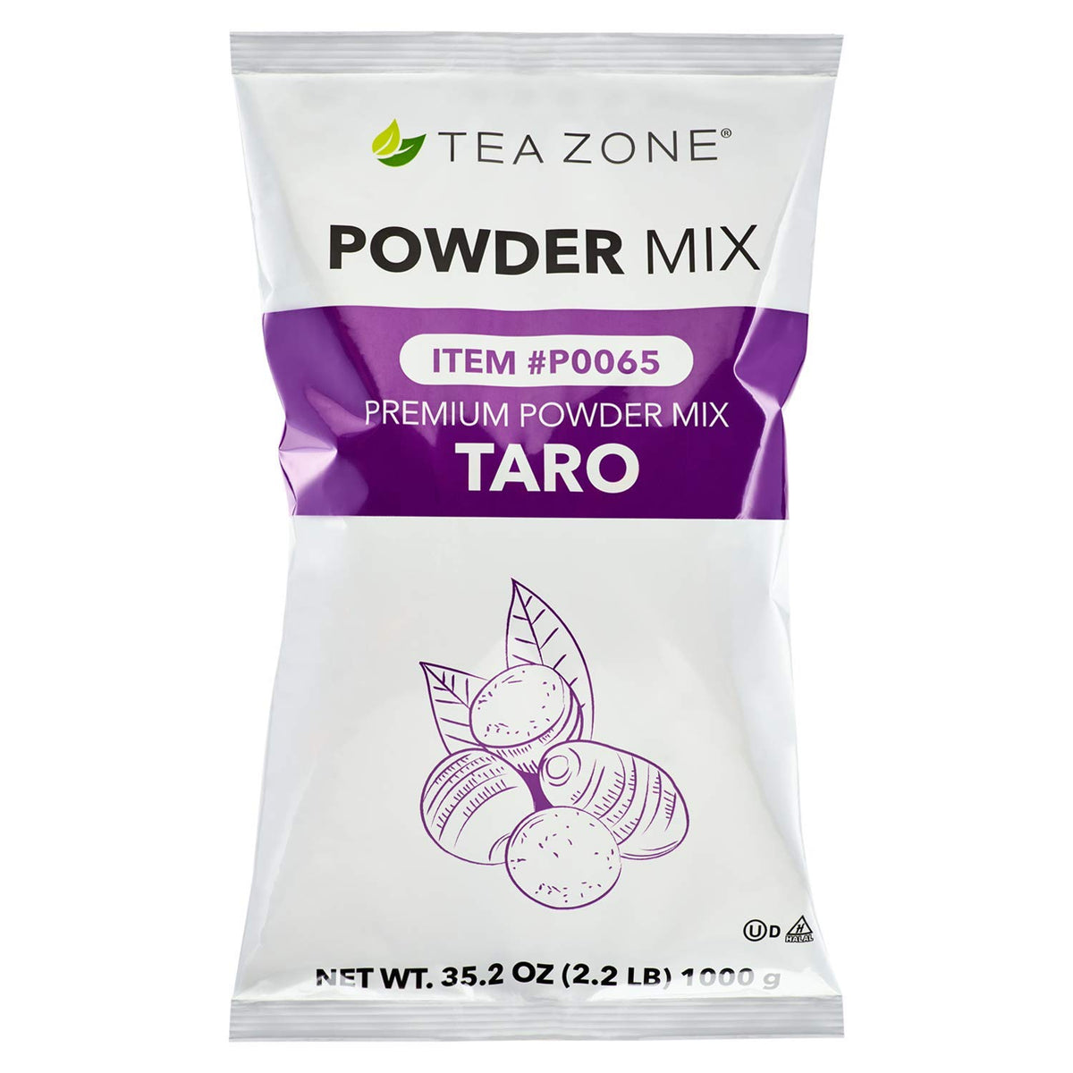 TEA ZONE taro powder bag front for bulk home or cafe use.