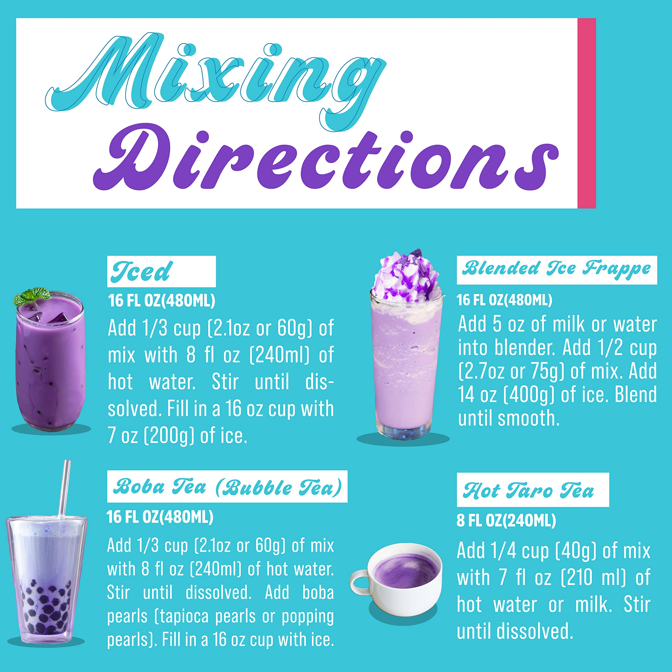 Tea-zy taro powder bulk servings: economical option for frequent bubble tea fans.