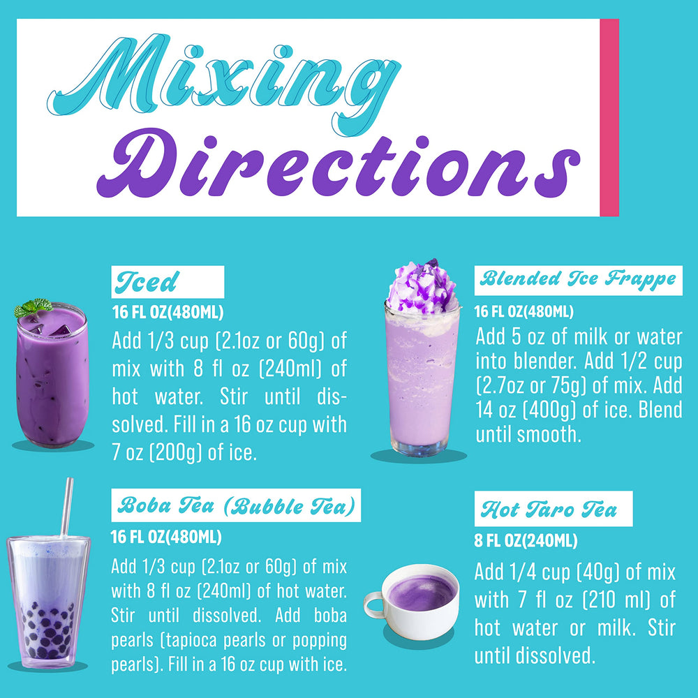 Tea-zy taro powder bulk servings: economical option for frequent bubble tea fans.