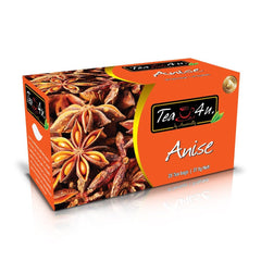 Tea4U Anise herbal tea bag packaging highlights premium freshness.