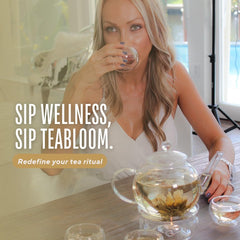 Teabloom Golden Oasis blossom brightening the cup with a sunny, balanced taste