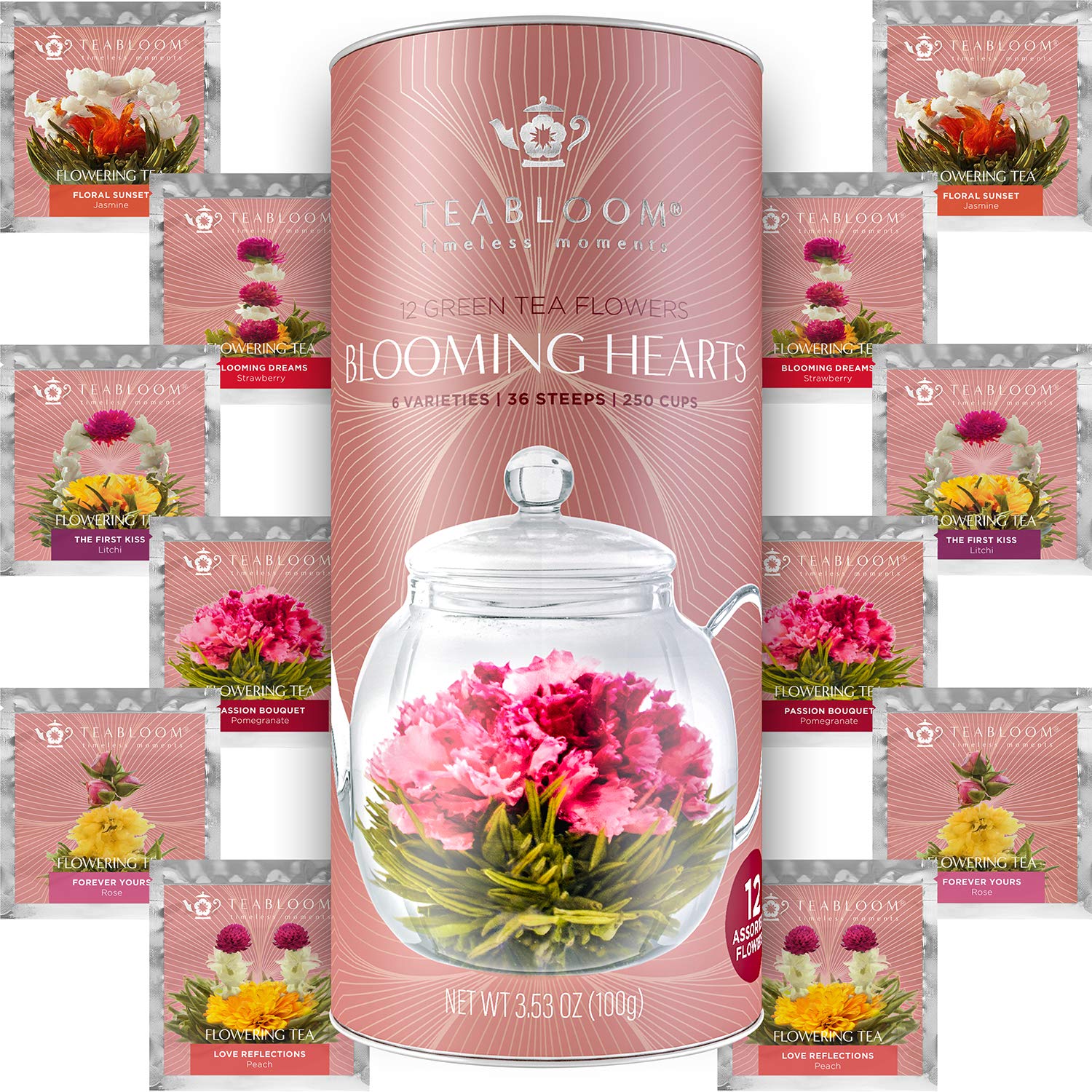 Teabloom heart tea flowers display artistry and fragrance for an elegant tea moment.