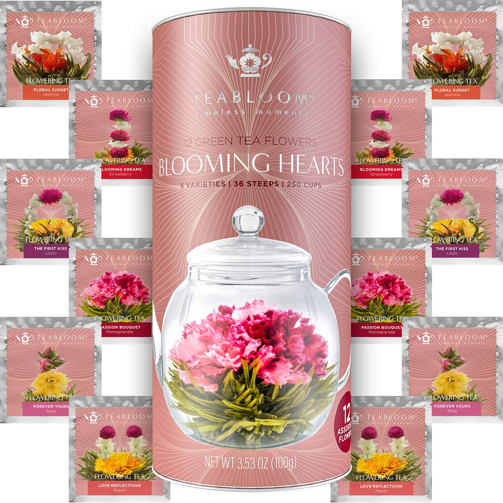Teabloom heart tea flowers display artistry and fragrance for an elegant tea moment.