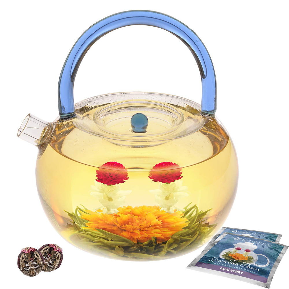 Teabloom green tea leaves form a smooth, repeatable infusion base.