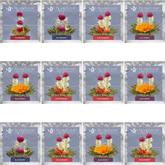 Teabloom flowering tea bloom in teapot creates a dramatic centerpiece for guests.