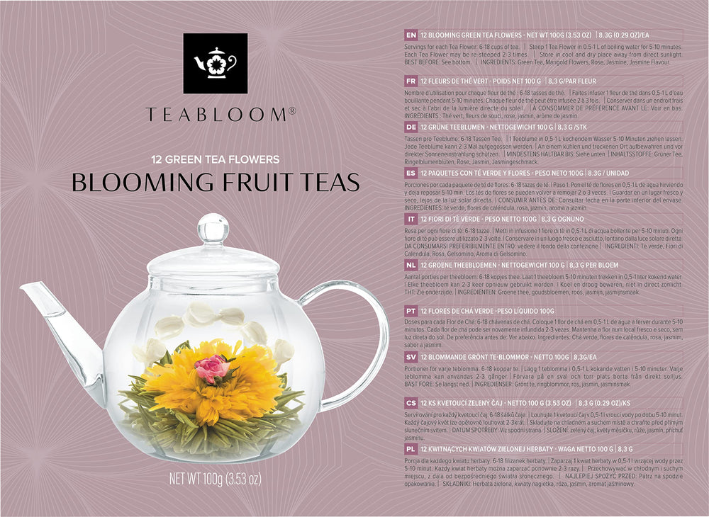 Teabloom money back guarantee badge reinforces confidence and satisfaction.